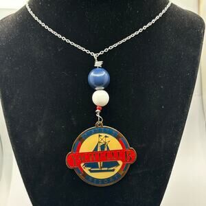 Gold & Blue Disney Yacht Club Necklace